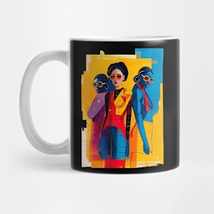 Three stylish women Mug
